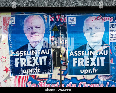 Pro-Frexit poster, Lione, Francia Foto Stock