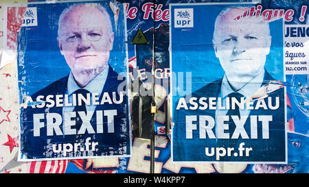 Pro-Frexit poster, Lione, Francia Foto Stock