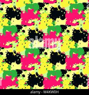Grunge graffiti colorato modello senza giunture Illustrazione Vettoriale
