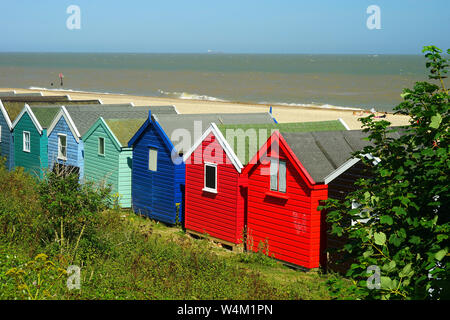 Cabine sulla spiaggia, a Southwold Foto Stock