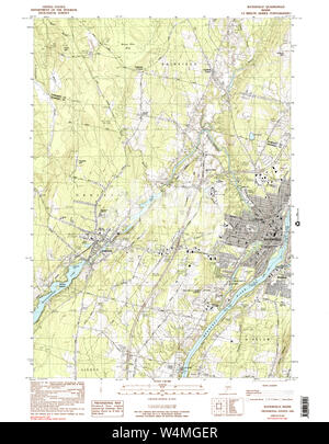 Maine USGS Mappa storica Waterville 103083 1982 24000 Restauro Foto Stock