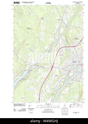 Maine USGS Mappa storica Waterville 20110906 TM il restauro Foto Stock