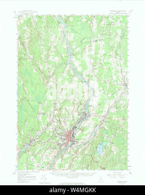 Maine USGS Mappa storica Waterville 306842 1957 62500 Restauro Foto Stock