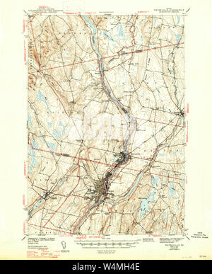 Maine USGS Mappa storica Waterville 461014 1943 62500 Restauro Foto Stock