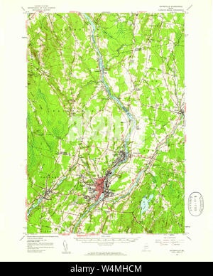 Maine USGS Mappa storica Waterville 461015 1957 62500 Restauro Foto Stock