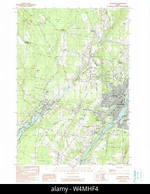 Maine USGS Mappa storica Waterville 461016 1982 24000 Restauro Foto Stock