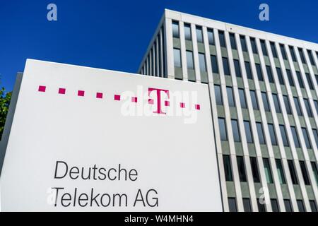 Germania: sede centrale globale di Deutsche Telekom AG a Bonn.Foto dal 29 giugno 2019. | Utilizzo di tutto il mondo Foto Stock