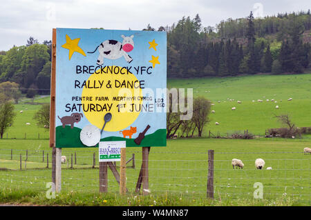 Giovane agricoltore's Club Rally Accedi Garth, POWYS, GALLES Foto Stock