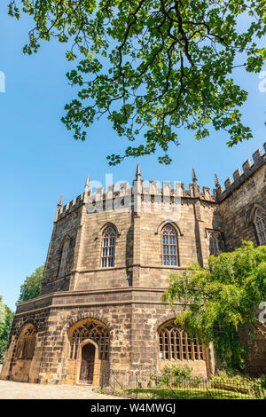 Lancaster Crown Court nel Shire Hall di Lancaster Castle precedentemente HMP nella città di Lancaster REGNO UNITO. Foto Stock