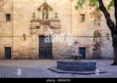 Sant Felip Neri quadrati, Ghotic trimestre, Barcellona, Spagna Foto Stock