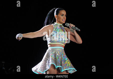 Cantante Katy Perry durante il suo show al Rock in Rio 2015 a Rio de Janeiro in Brasile Foto Stock