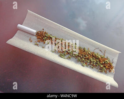 Sigaretta medica limone comune haze Cannabis sfondo macro arte stampe di alta qualità prodotti cinquanta megapixel Foto Stock