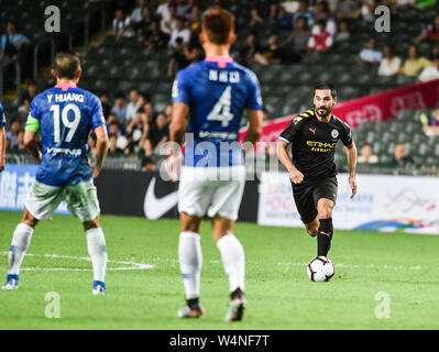 Hong Kong, Hong Kong SAR,Cina il 24 luglio 2019. Kitchee FC vs Manchester City Football Club la pre-stagione amichevole a Hong Kong Stadium,Causeway Bay. Uomo Foto Stock