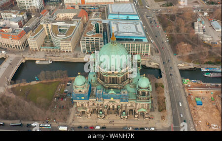 Vista aerea. la cattedrale di Berlino Foto Stock