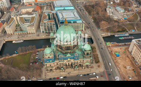 Vista aerea. la cattedrale di Berlino Foto Stock