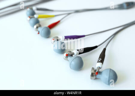 Close-up del sensore ECG elettrodo macchina. Foto Stock