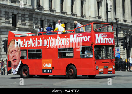 Londn, UK, 24 luglio 2019 i politici a Westminster il giorno Boris Johnson ha nominato primo ministro. Credito: JOHNNY ARMSTEAD/Alamy Live News Foto Stock