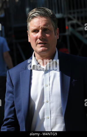 Londn, UK, 24 luglio 2019 Sir Keir Starmer, membro del Parlamento di Holborn e St Pancras . I politici di Westminster il giorno Boris Johnson ha nominato primo ministro. Credito: JOHNNY ARMSTEAD/Alamy Live News Foto Stock