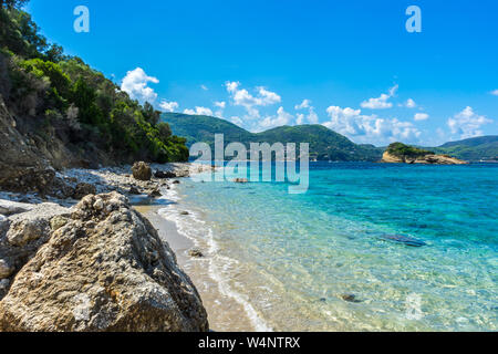 Grecia ZANTE, perfetto azzurro mare acqua a paradise come beach Foto Stock