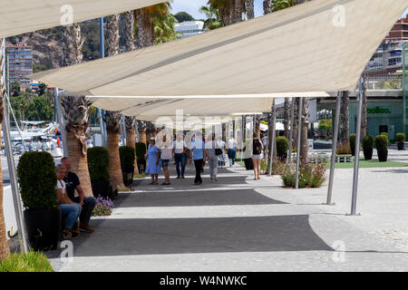 Lungomare Muelle Onu in Malaga, Spagna Foto Stock