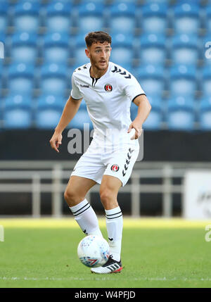 Tom Lockyer di Charlton Athletic - Colchester Regno v Charlton Athletic, Pre-Season Friendly, JobServe Comunità Stadium, Colchester - 23 Luglio 2019 Foto Stock