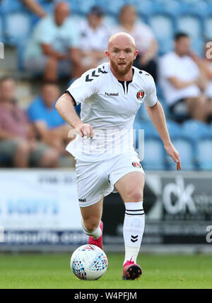 Jonathan Williams di Charlton Athletic - Colchester Regno v Charlton Athletic, Pre-Season Friendly, JobServe Comunità Stadium, Colchester - 23 Luglio 2019 Foto Stock