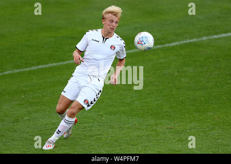 George Lapslie di Charlton Athletic - Colchester Regno v Charlton Athletic, Pre-Season Friendly, JobServe Comunità Stadium, Colchester - 23 Luglio 2019 Foto Stock