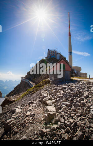 Swiss alpes vista dal Säntis picco Foto Stock