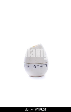 Uovo come un timer da cucina isolato Foto Stock