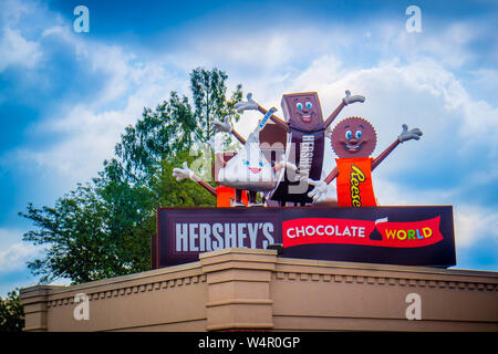 Hershey, PA, Stati Uniti d'America - Settembre 19, 2018: Hershey Chocolate World Foto Stock