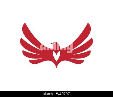 Falcon ala modello Logo illustrazione vettoriale design Illustrazione Vettoriale
