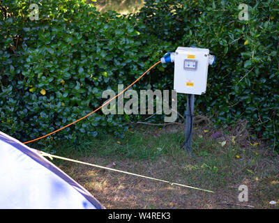 Collegamento elettrico, isole Scilly, UK. Foto Stock