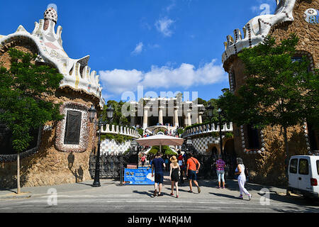 Vista sul parco Gell Foto Stock