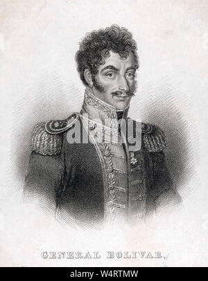 SIMON BOLIVAR (1783-1830) venezuelano leader militare Foto Stock