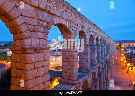 Acueducto Romano, Segovia, Castilla y Leon Foto Stock