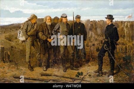 Winslow Homer, prigionieri dalla parte anteriore, pittura, 1866 Foto Stock