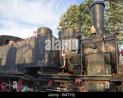 Vecchie centrali a carbone locomotiva a vapore che risale agli inizi del secolo scorso Foto Stock