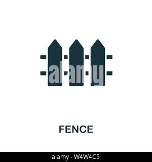 Simbolo dell'icona della fence. Segno creativo dalla collezione di icone della fattoria. Icona Fence piatta riempita per computer e dispositivi mobili Foto Stock
