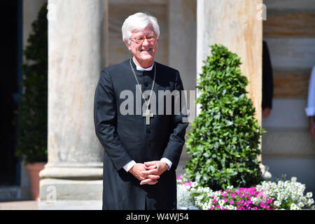 Bayreuth, Germania. Xxv Luglio, 2019. Heinrich BEDFORD STROHM (medico) al suo arrivo. Foto singola, un unico taglio motif, mezza figura, mezza figura. Apertura della Bayreuth Festival di Richard Wagner 2019. Tappeto rosso il 25.07.2019. Gruener Hill, | Utilizzo di credito in tutto il mondo: dpa/Alamy Live News Foto Stock