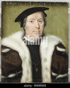 Corneille de Lyon -.Jean d'Albon de Saint-André - Louvre RF 342. Foto Stock