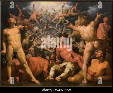 Cornelis Cornelisz. van Haarlem - La caduta dei Titans - Foto Stock