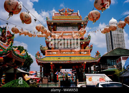 Il Gong cinese Wu Santuario a Bangkok in Tailandia in Asia del sud-est in Estremo Oriente. Tempio della Dea Foto Stock