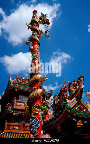 Il Gong cinese Wu Santuario Tempio di Bangkok in Thailandia nel sud-est asiatico in Estremo Oriente. Dea Foto Stock