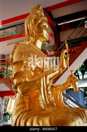 Il Gong Wu statua presso il Gong cinese Wu Santuario Tempio di Bangkok in Thailandia nel sud-est asiatico in Estremo Oriente. Dea Foto Stock