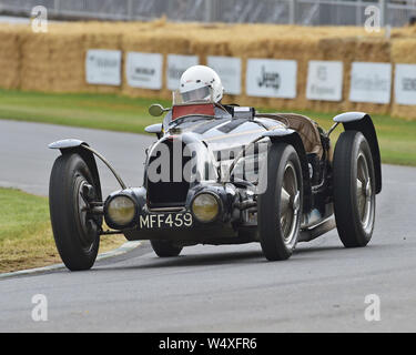 Tim Dutton, Bugatti 59, Goodwood Festival della velocità, velocità re, Motorsport di registrare gli interruttori automatici, Festival della velocità, 2019, Motorsports, automobili Foto Stock