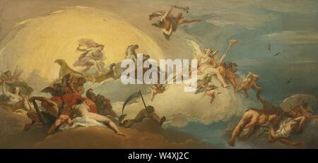 Costantino Cedini Aurora con Apollo guida il carro del sole. Foto Stock