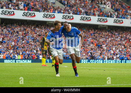 Glasgow, Regno Unito il 25 luglio 2019. Glasgow Rangers giocato contro Progres Niederkorn football club dal Lussemburgo nel secondo round dell'Europa League calcio concorrenza. Credito: Findlay/Alamy Live News Foto Stock