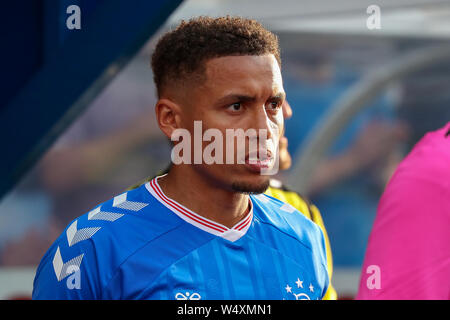 Glasgow, Regno Unito il 25 luglio 2019. Glasgow Rangers giocato contro Progres Niederkorn football club dal Lussemburgo nel secondo round dell'Europa League calcio concorrenza. Credito: Findlay/Alamy Live News Foto Stock