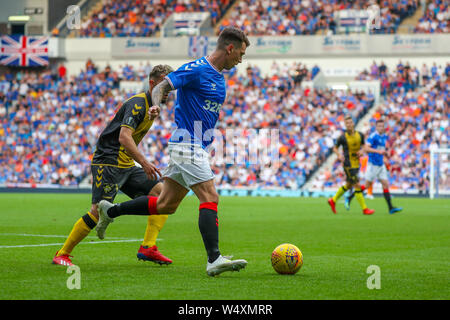 Glasgow, Regno Unito il 25 luglio 2019. Glasgow Rangers giocato contro Progres Niederkorn football club dal Lussemburgo nel secondo round dell'Europa League calcio concorrenza. Credito: Findlay/Alamy Live News Foto Stock