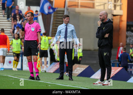 Glasgow, Regno Unito il 25 luglio 2019. Glasgow Rangers giocato contro Progres Niederkorn football club dal Lussemburgo nel secondo round dell'Europa League calcio concorrenza. Credito: Findlay/Alamy Live News Foto Stock